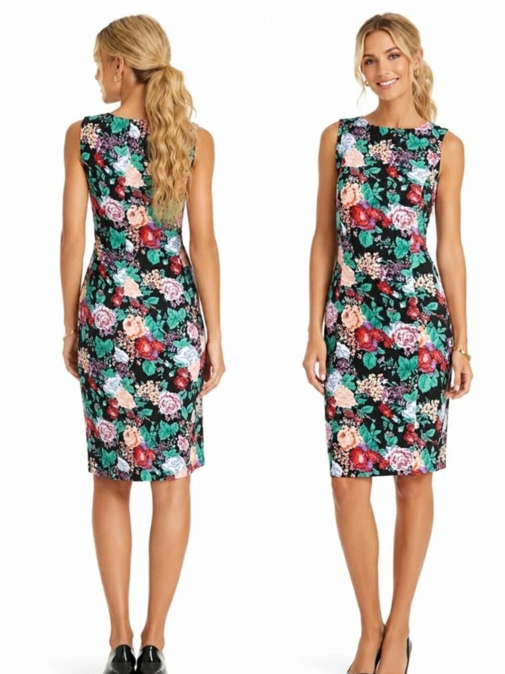 J Crew *ADACHI FLORAL BLACK  MULTI * MERCY SHEATH DRESS - Picture 8 of 12